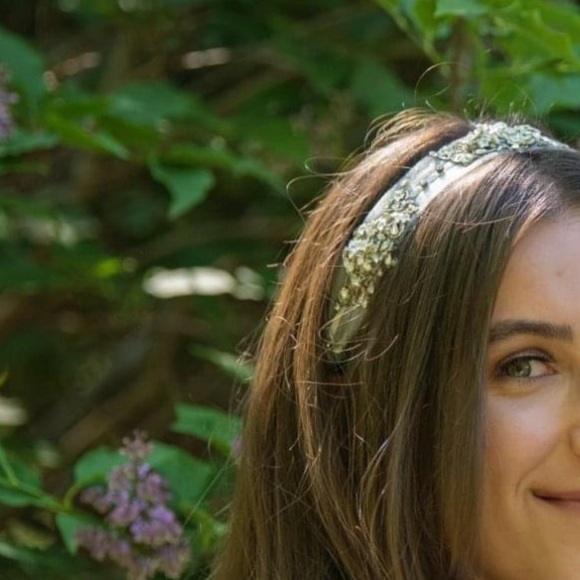 MARCHESA Jeweled Lace Wedding Headpiece main image 4